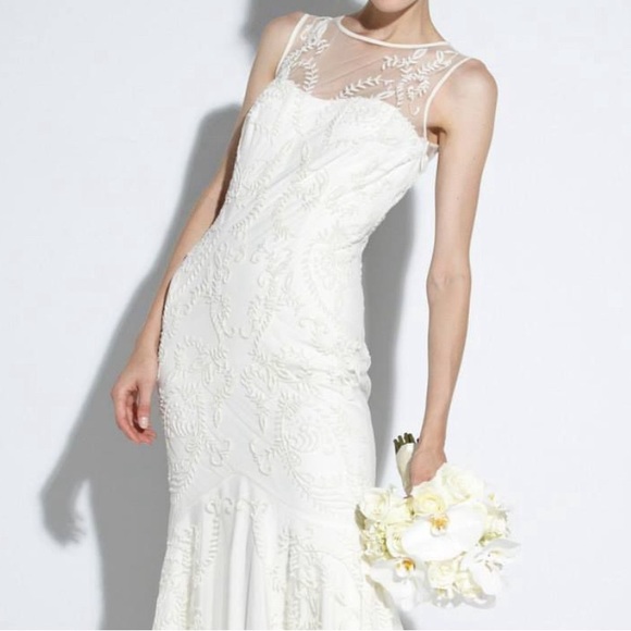 NICOLE MILLER BRIDAL WEDDING DRESS LEIGH OK10000 / PS0004 $3200 SZ 8 - Picture 6 of 17